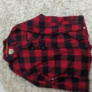 Black and Red Flannel button down shirt